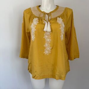 Soft Surroundings Lauralin‎ Embroidered Top Size Large